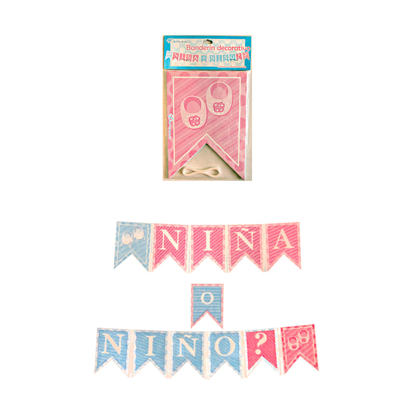 Banderín “Niña o niño?” 1pza