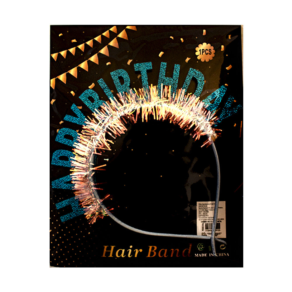 Diadema “HAPPY BIRTHDAY” azul 1pza