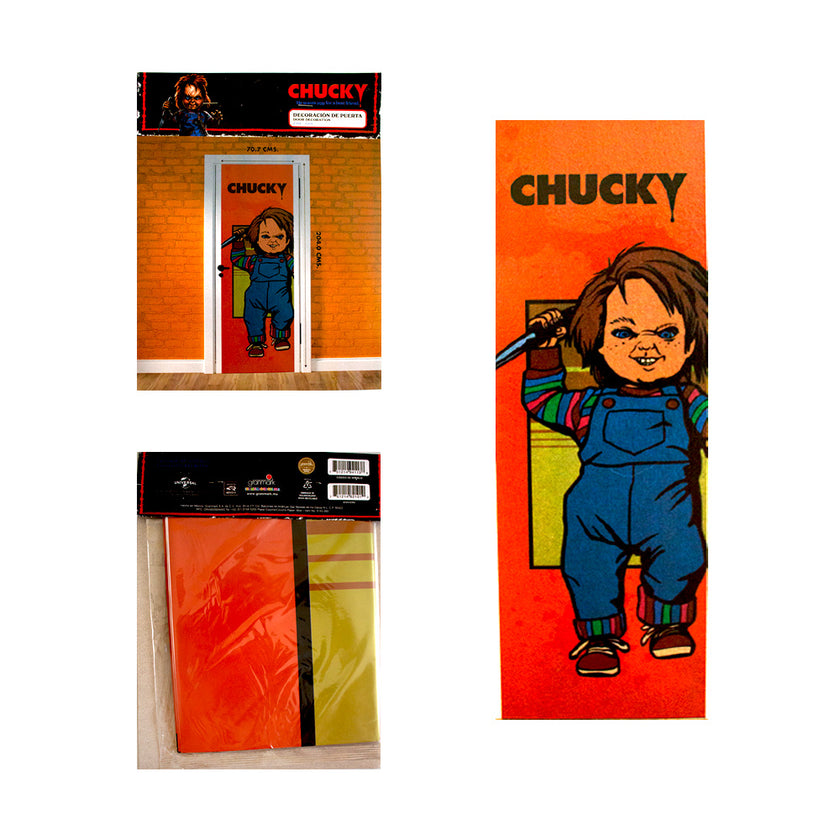 Decoración de puerta Chucky 1pqt