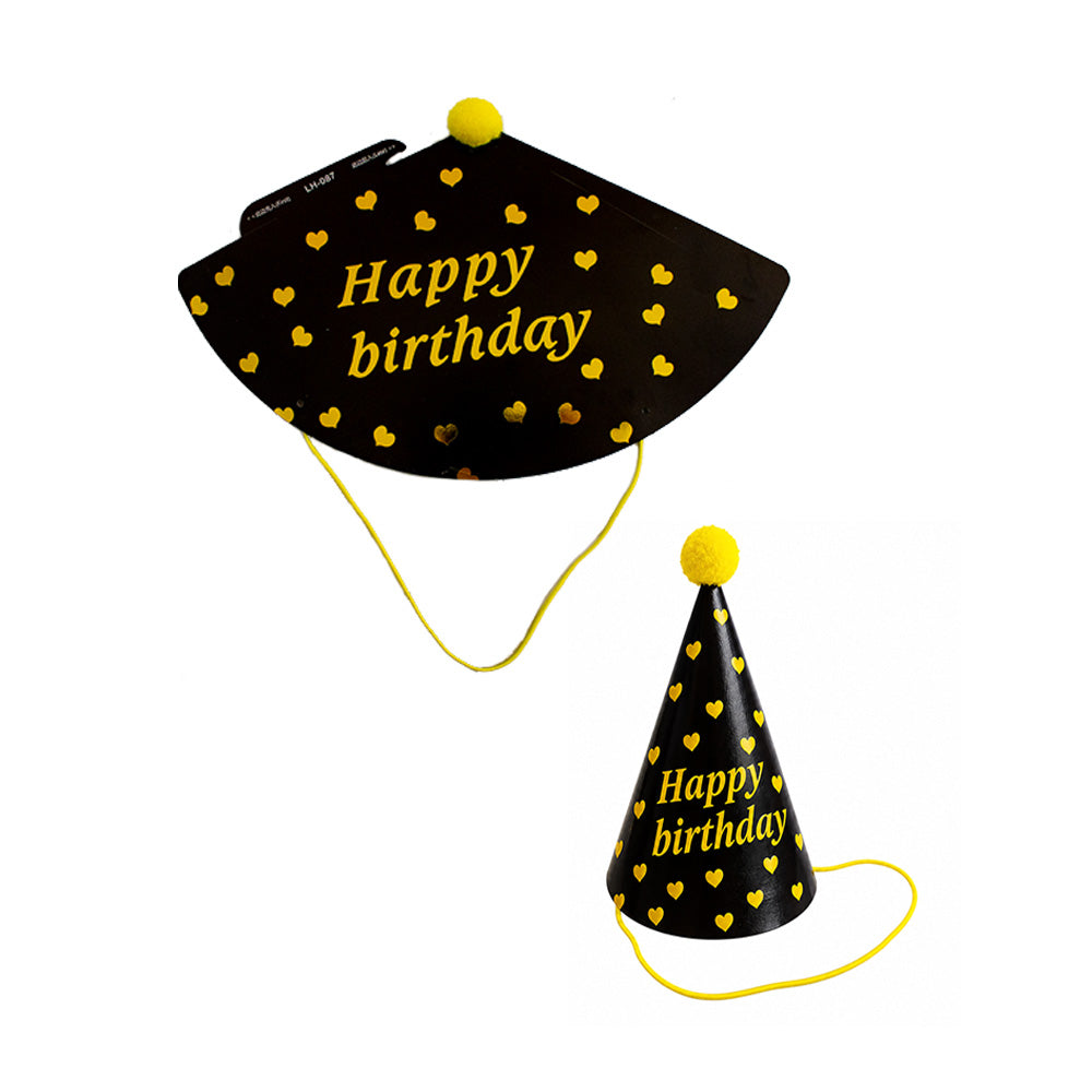 Gorro cartón Happy birthday 1pza