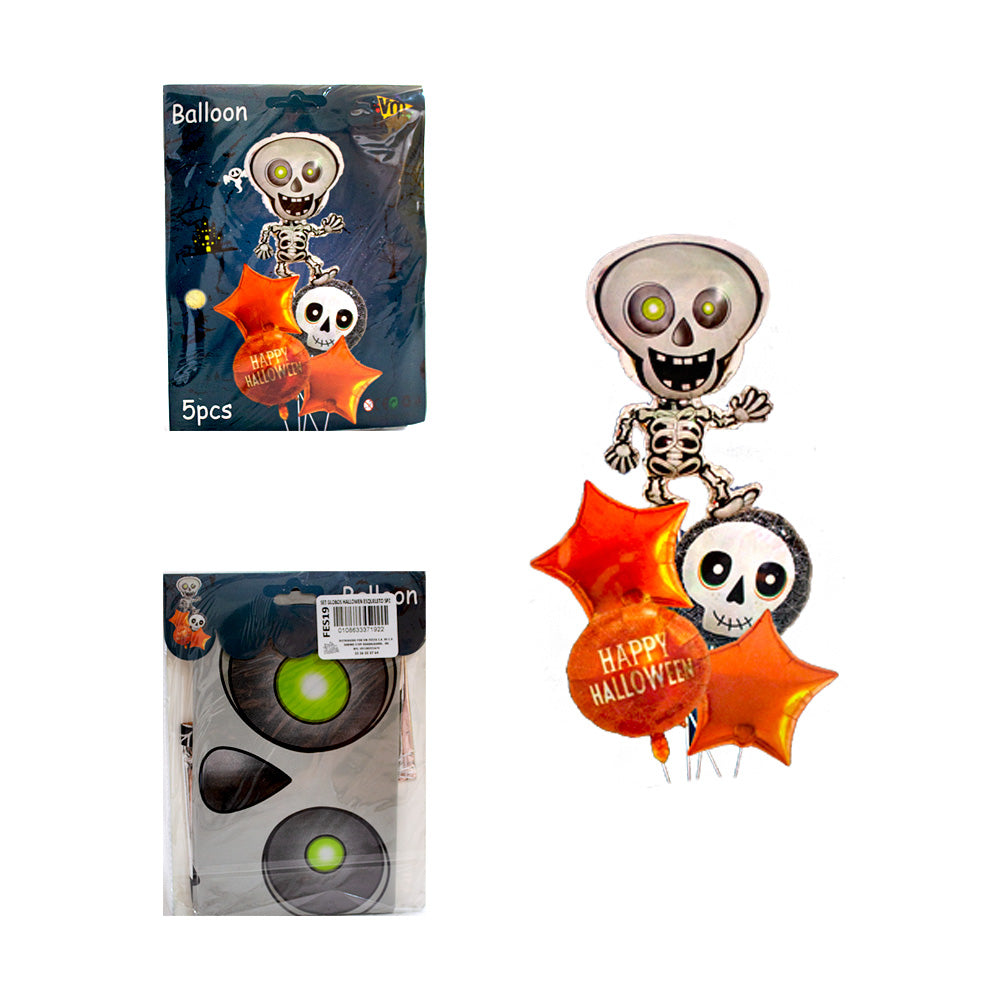 Kit Globos Halloween Esqueletito 1pza