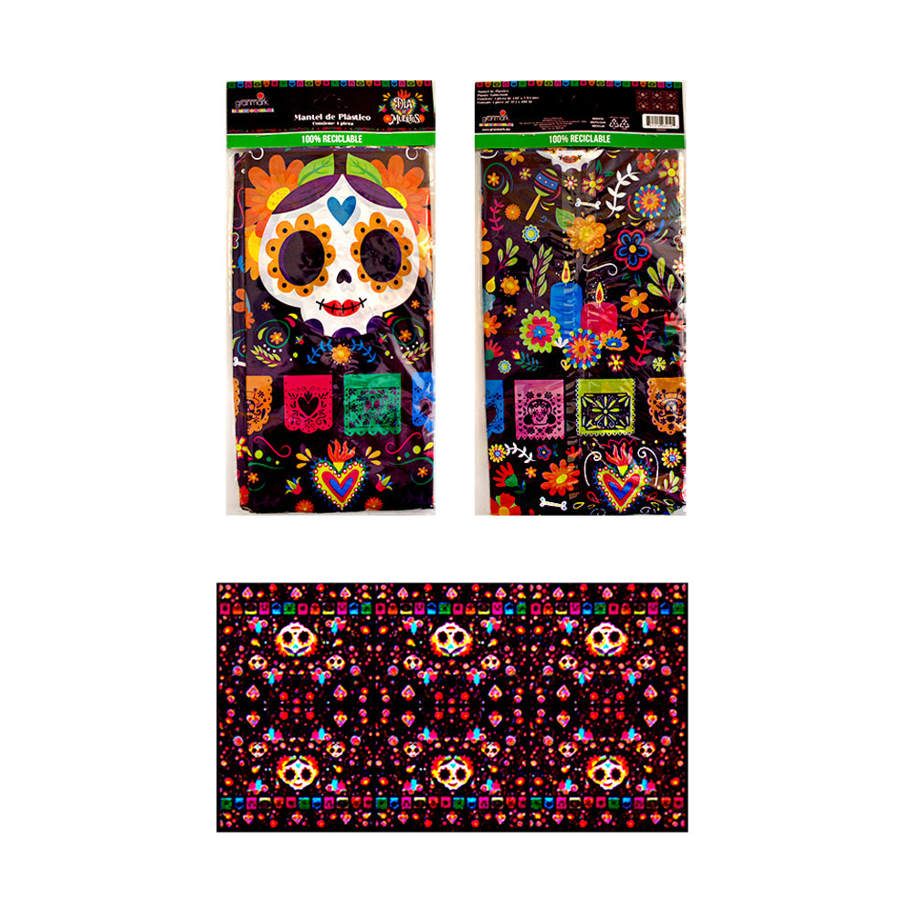 Mantel de plástico Día de Muertos 1pza