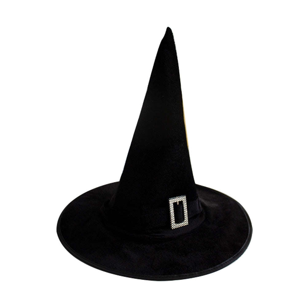Sombrero Bruja negro con hebilla 1pza