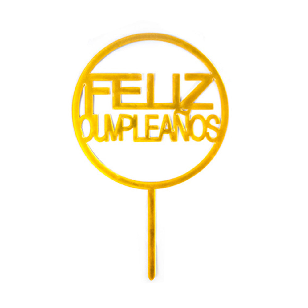 Cake Topper FELIZ CUMPLEAÑOS 1pza
