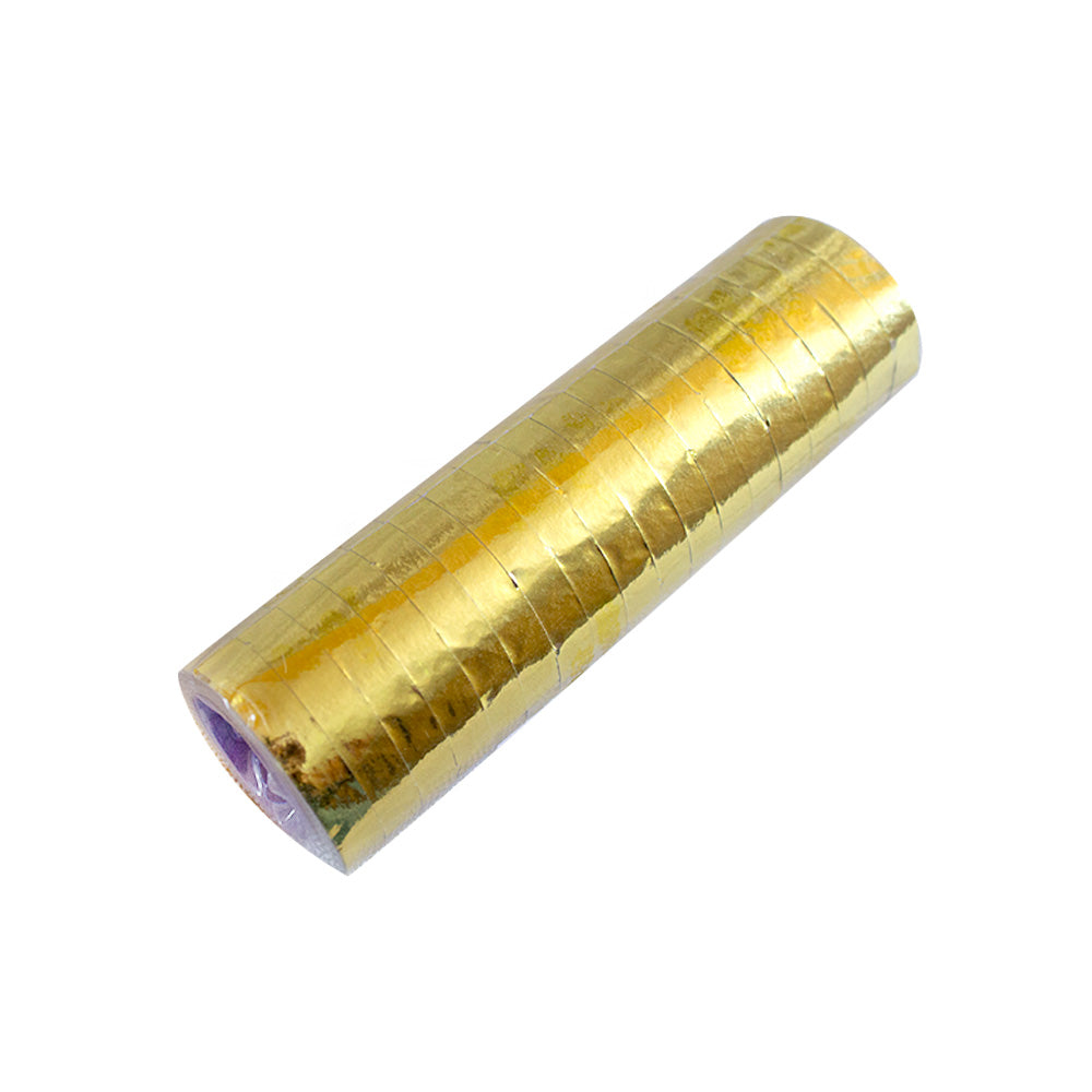 Serpentina de papel metálico Oro 1pza