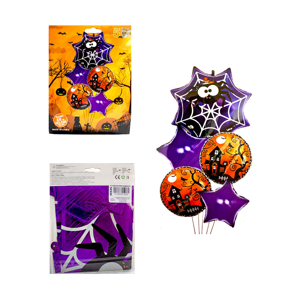 Kit Globos Halloween Arañita 1pza