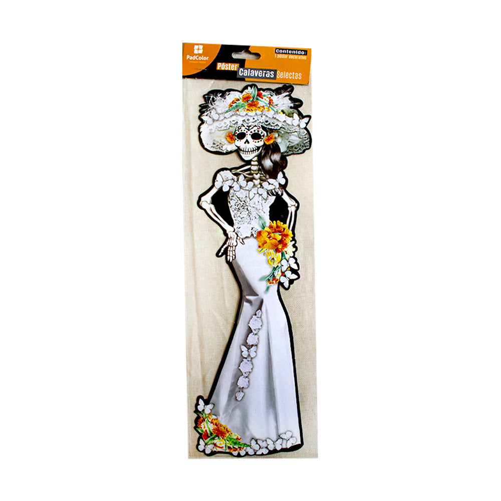 Póster Calavera Novia 1pza