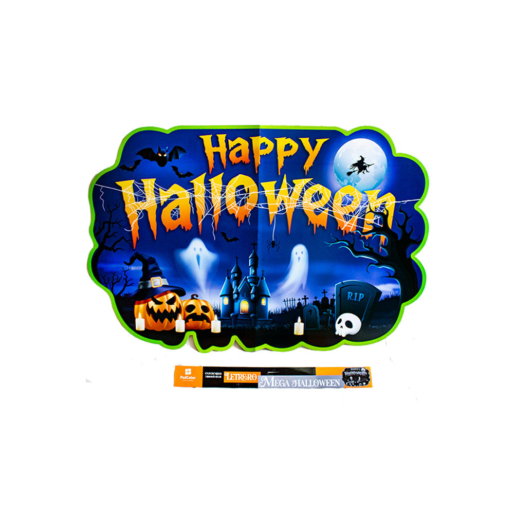 Letrero Mega Halloween 1pza