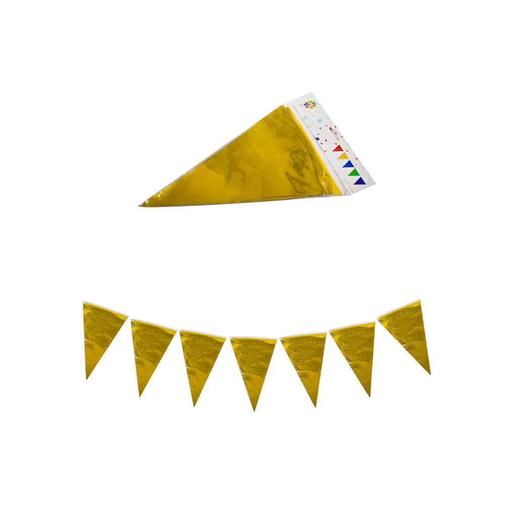Banderín metálico dorado 1pza