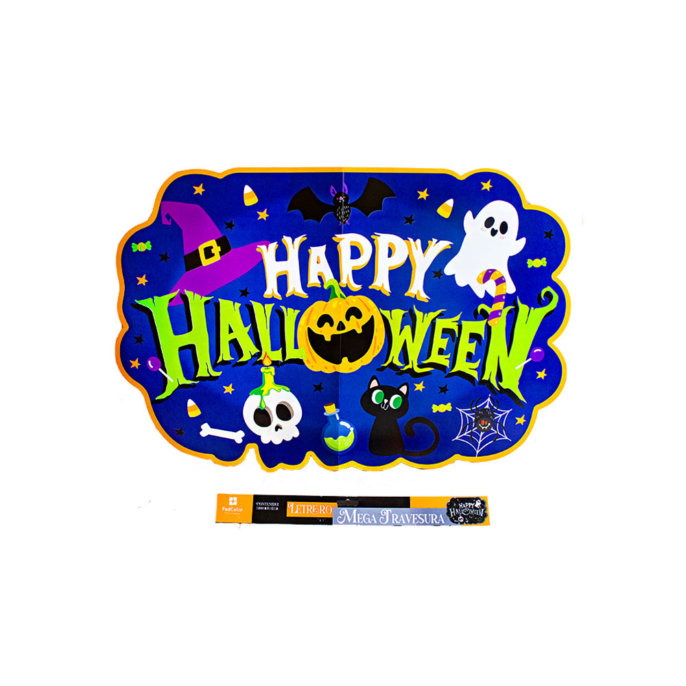 Póster mega travesura “Happy Halloween”
