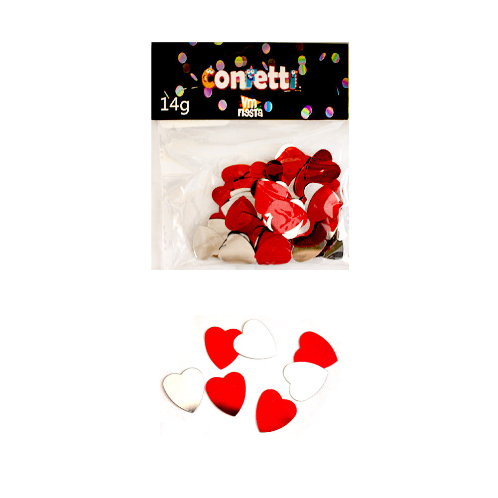 Confeti Metálico Corazón 1pqt