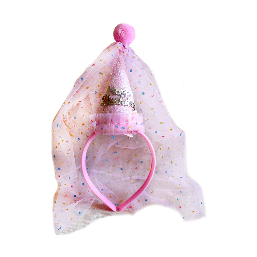 Diadema Princesa HBD rosa 1pza