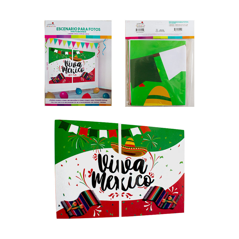 Escenario para fotos Viva México 1pza