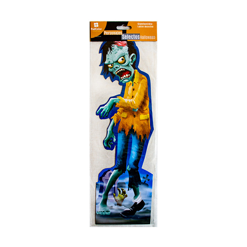 Póster personaje de Halloween Zombie