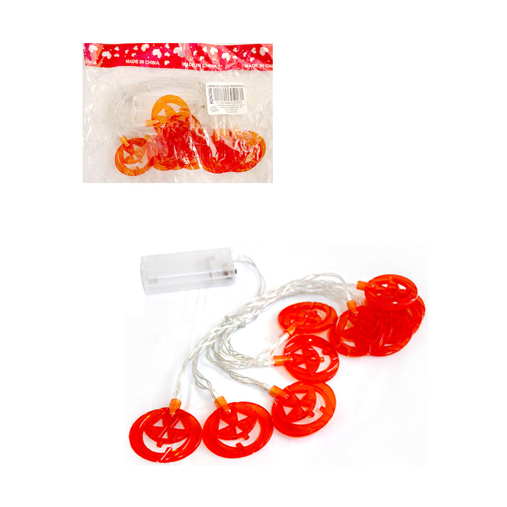 Guirnalda de calabazas con luz led 1pza