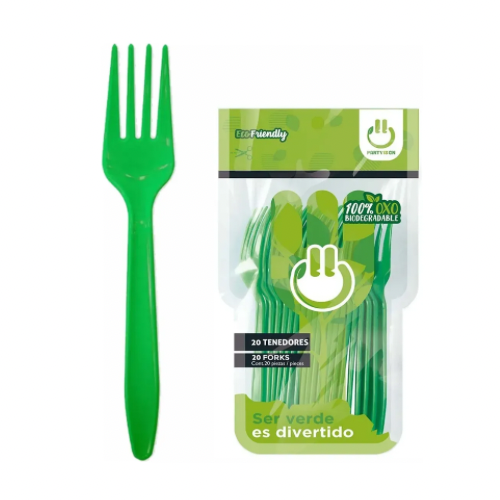 Tenedores c.Verde Bandera  1pq