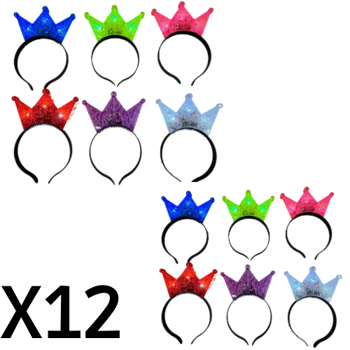 Diadema de Coronas con luz 1pqt