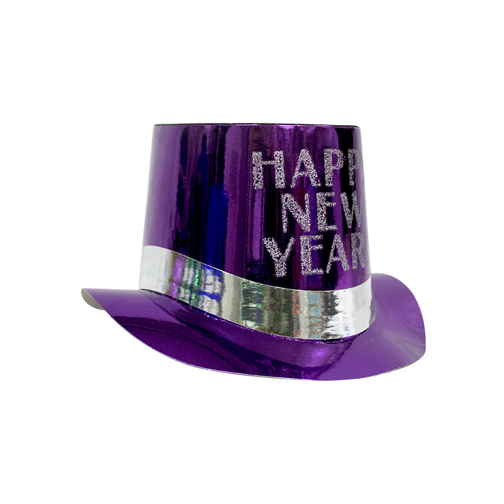 Sombrero Happy New Year Morado 1pza