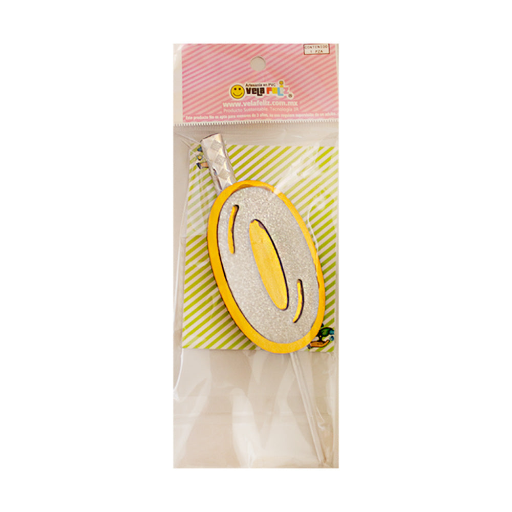 Vela pirotécnica “0” plateado 1pza