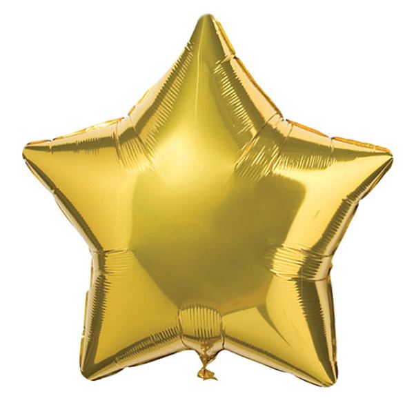 Globo Estrella c. Dorado Metálico 1Pza