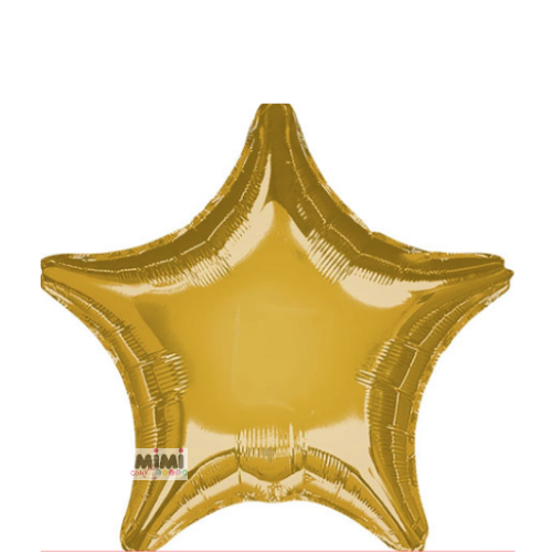 Globo Estrella c. Dorado Metálico 1Pza