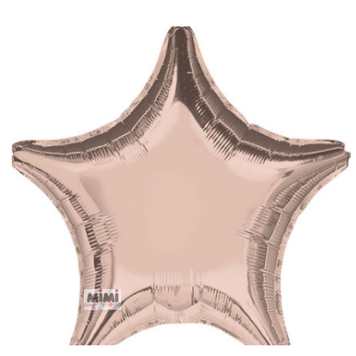 Globo Estrella c. Rose Gold Metálico  1Pza