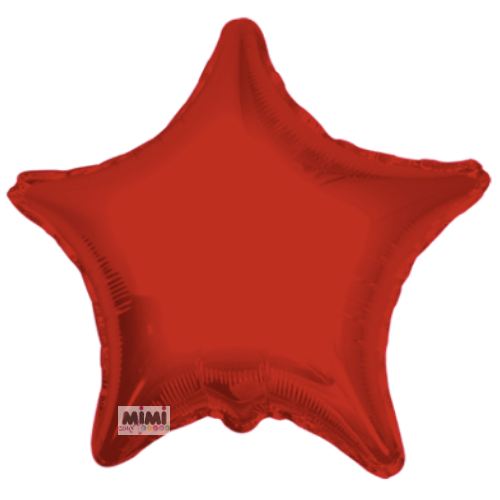 Globo Estrella c. Rojo Metálico 1Pza