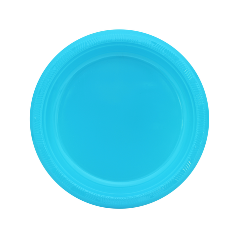 Plato comida Azul Caribe c/20 1pq