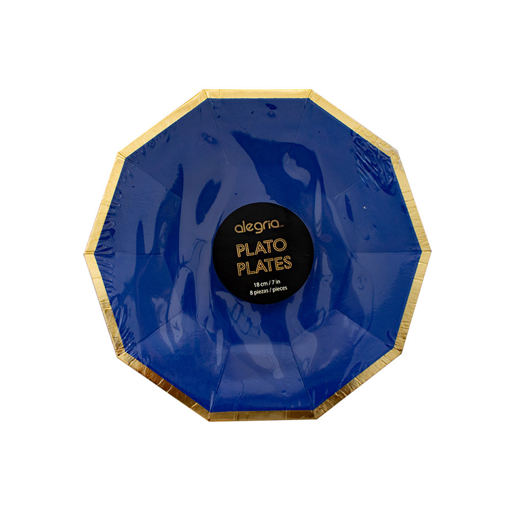 Plato pastelero decagonal c. Azul HBD
