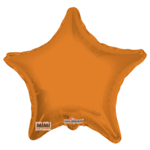Globo Estrella c. Naranja Metálico 1Pza