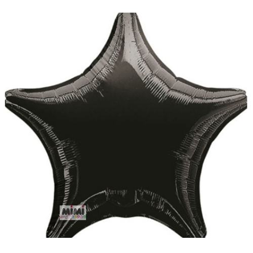 Globo Estrella c. Negro Metálica 1Pza