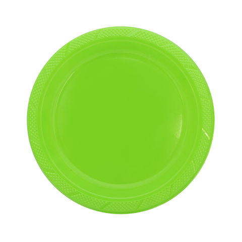 Plato comida verde Kiwi  c/20 1pq