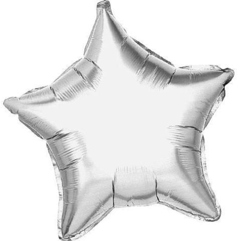 Globo Estrella c. Plata Metálico  1Pza