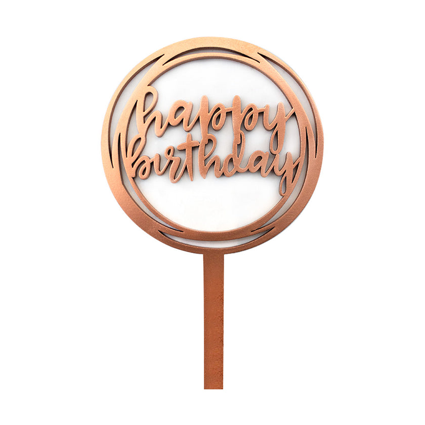 Cake Topper Happy B. circular