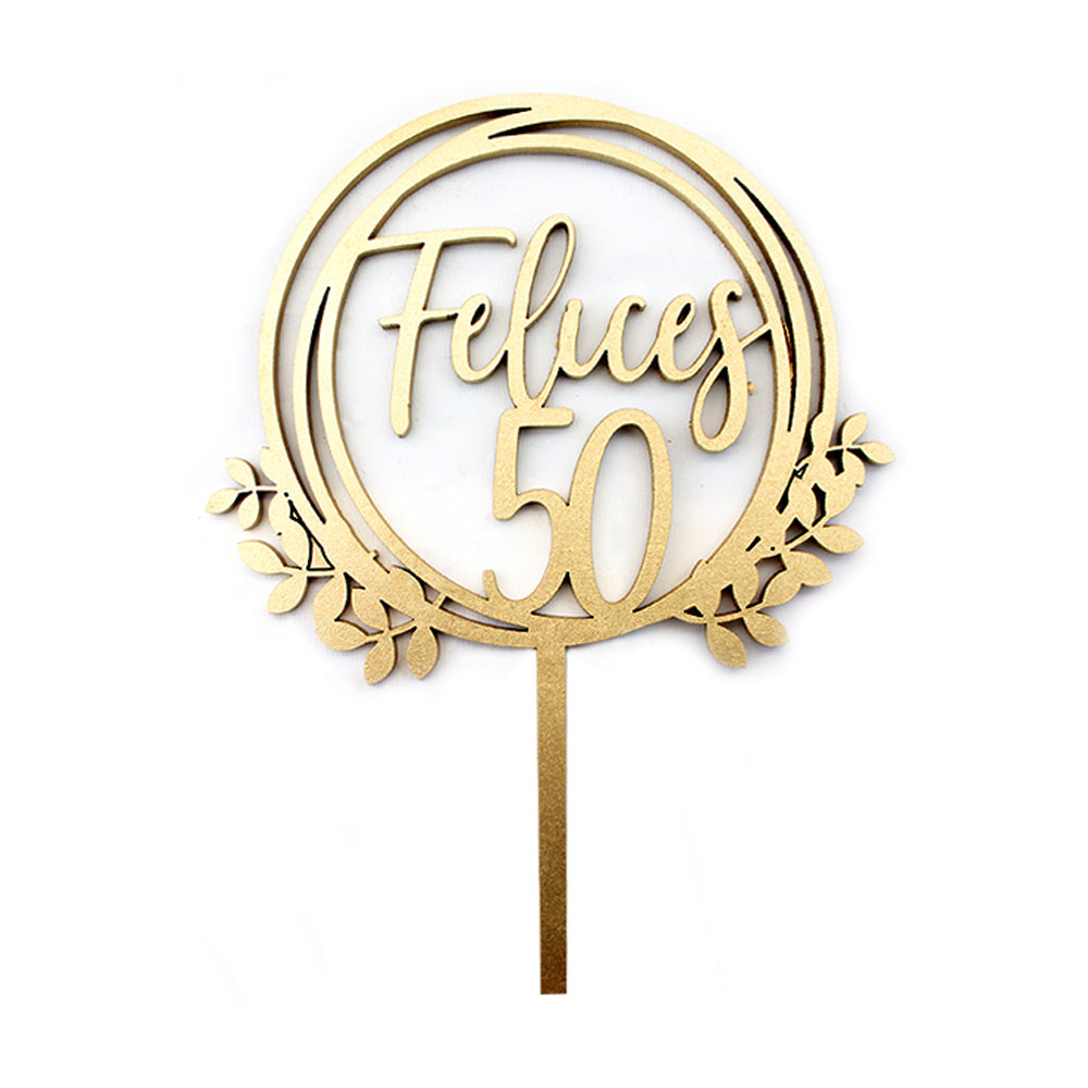 Cake Topper Felices 50