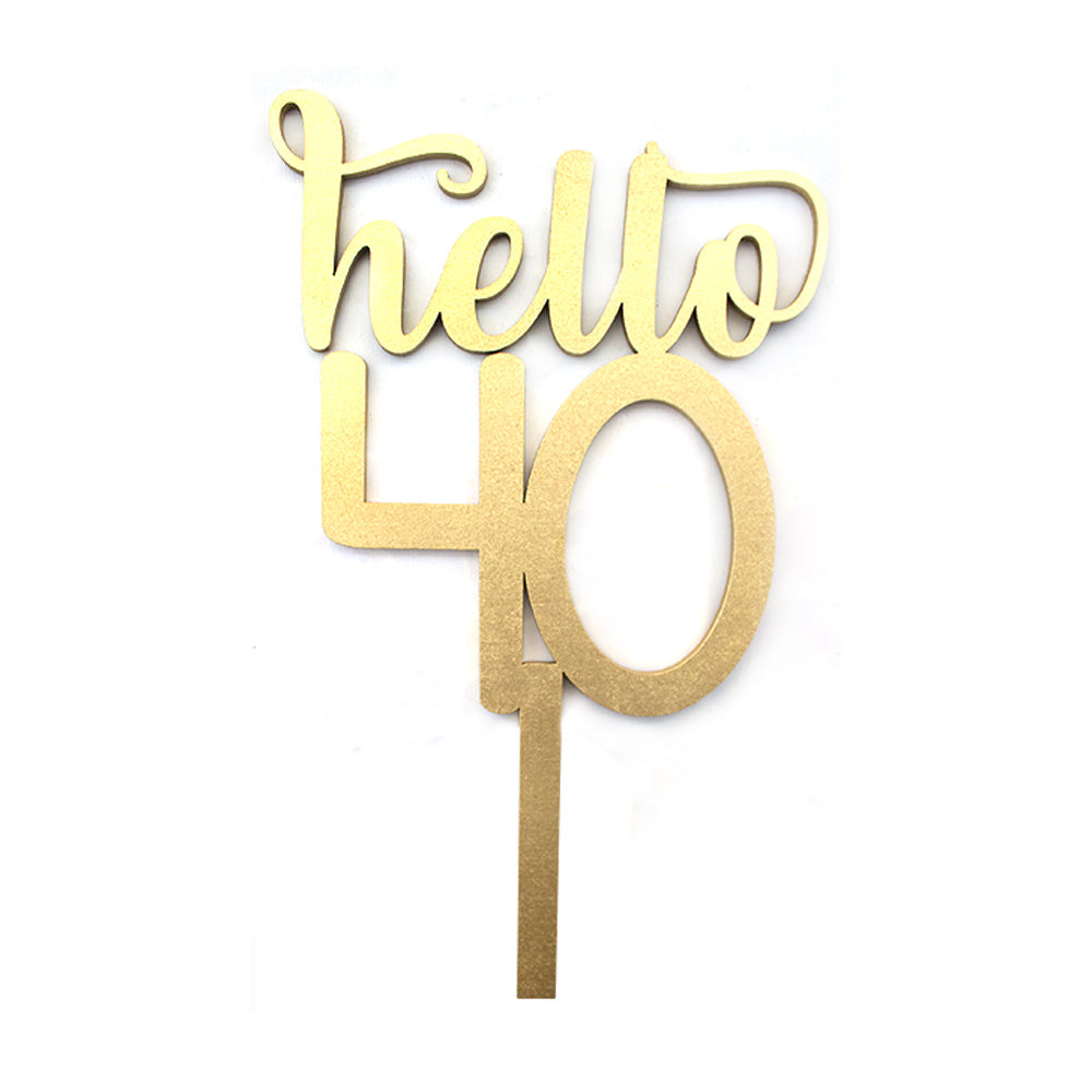 Cake Topper Hello 40