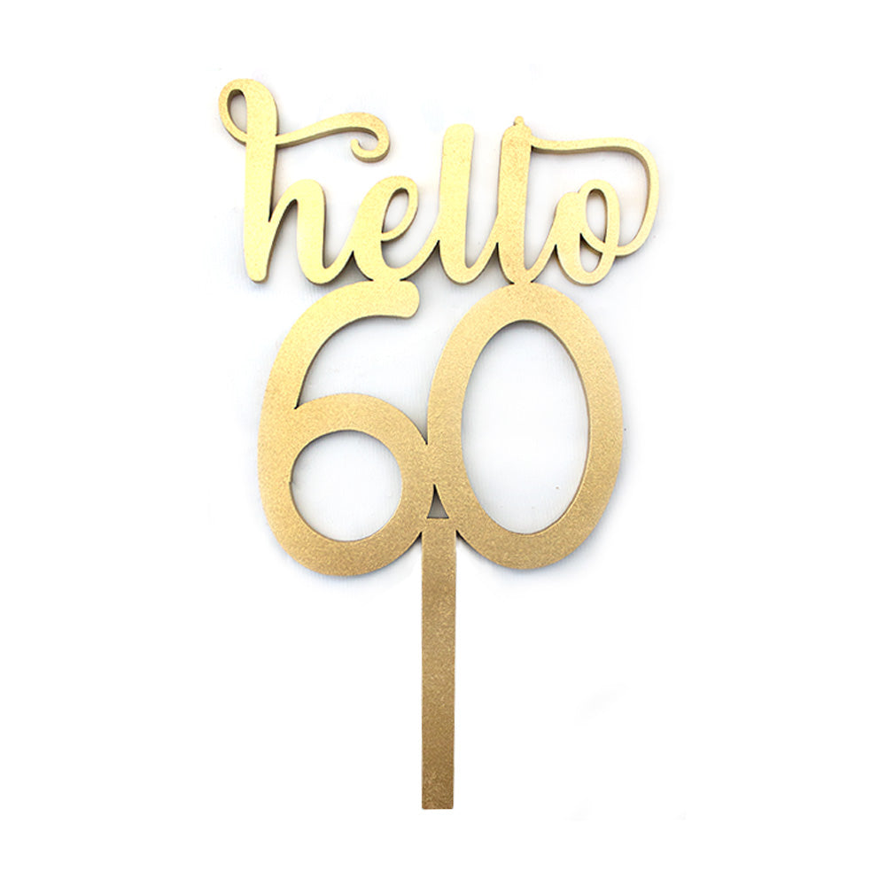 Cake Topper Hello 60